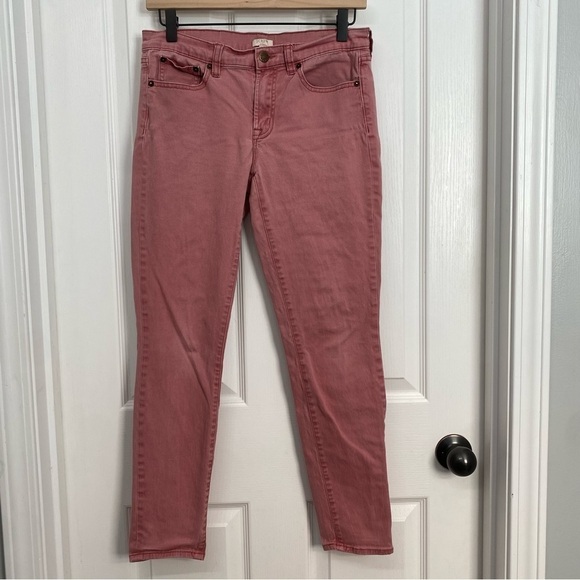 J Crew Pink Stretch Jeans Jeggings Waist 27 - Picture 1 of 15